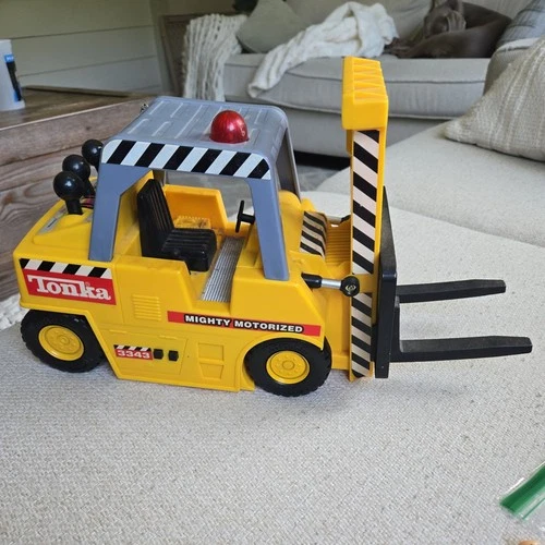 Tonka Truck Mighty Motorized Forklift Kids Toy Vintage 2000 Hasbro Vehicle