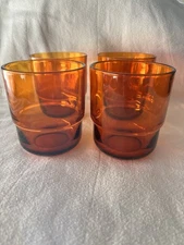 Our Place Night And Day 12 Ounce Drinking Glasses (4)  In Sunset Color