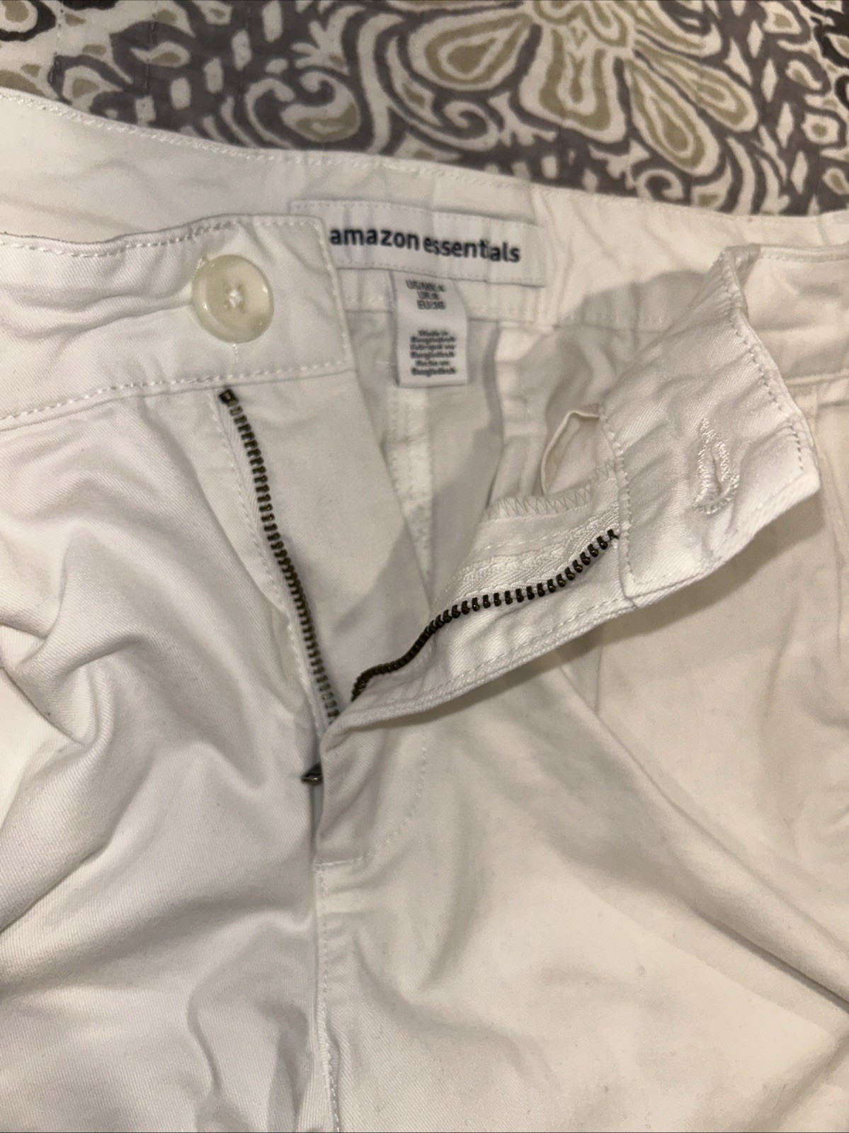 Amazon Essentials White Pants Size 4 With 4 Pocke… - image 5