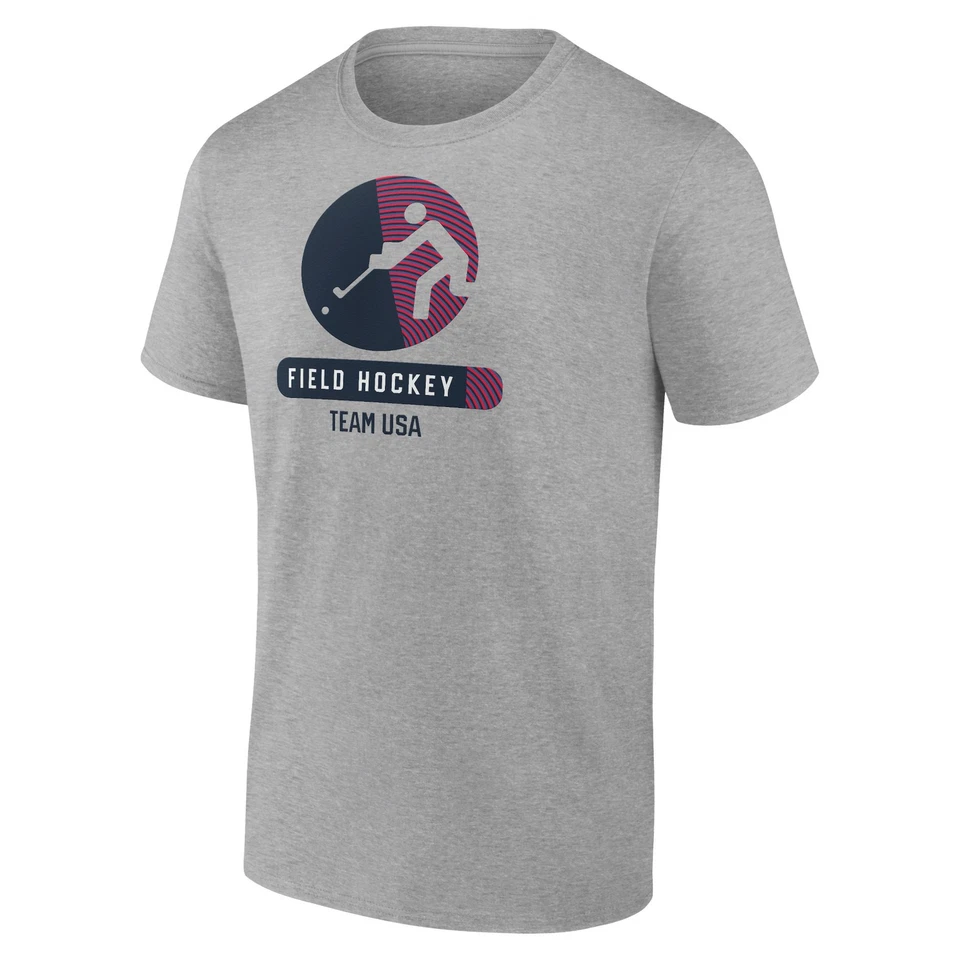 Camiseta para hombre gris jaspeado de hockey sobre césped de Estados Unidos Radiating Victory Foto 2 de 3