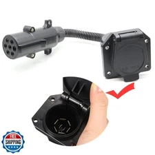 NEWSUN® 7 Pin Round to 7 Way RV Blade Trailer Adapter Wiring Connector,Vehicl