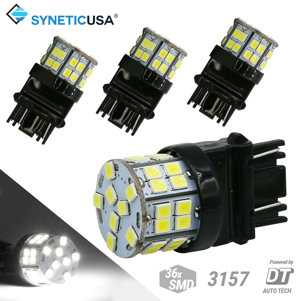 Led Brake Light Bulb 4-Pack 3157 3156 LED Bulbs - 6000K Xenon White ...