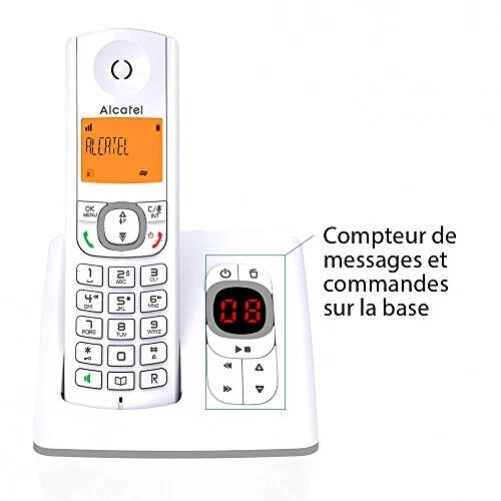 Alcatel F530 DECT Telefon Anrufer-ID Freisprech 50 Einträge NiMH 8h Gespräch - Imagen 3 de 4