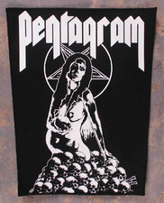 Pentagram Skulls Back Patch Death Gothic Baphomet Devil 666 Occult Logo