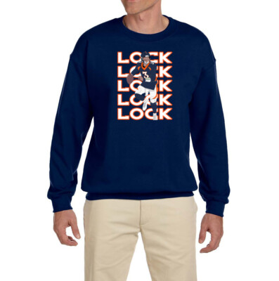 Denver Broncos Drew Lock Text Pic Crewneck
