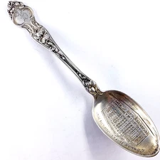 R WALLACE SONS Sterling Silver 5.75" CONNOR HOTEL JOPLIN MISSOURI Souvenir Spoon