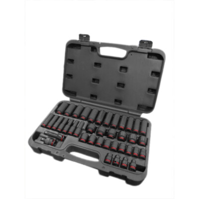 3/8'' Antrieb Schlagschrauber Steckschlüsselsatz 6-24 mm flach und tief + UJ + Ext im Koffer KI-K38-1