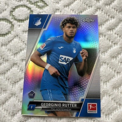 GEORGINIO RUTTER ROOKIE, 2022 Topps Chrome Bundesliga REFRACTOR,TSG Hoffenheim 