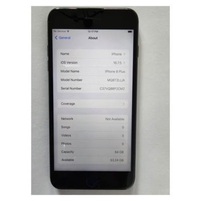 READ DESCRIPTION* Apple iPhone 8 Plus - 64 GB - Space Gray (AT&T