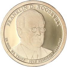 2014 S PROOF PRESIDENTIAL DOLLAR FRANKLIN D ROOSEVELT #1324
