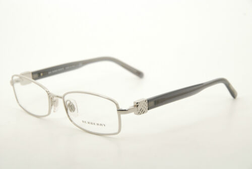 New Authentic Burberry 1145 1029 Silver/Grey 51mm Frames Eyeglasses RX Italy - Picture 1 of 12