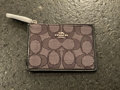 coach mini skinny id case black