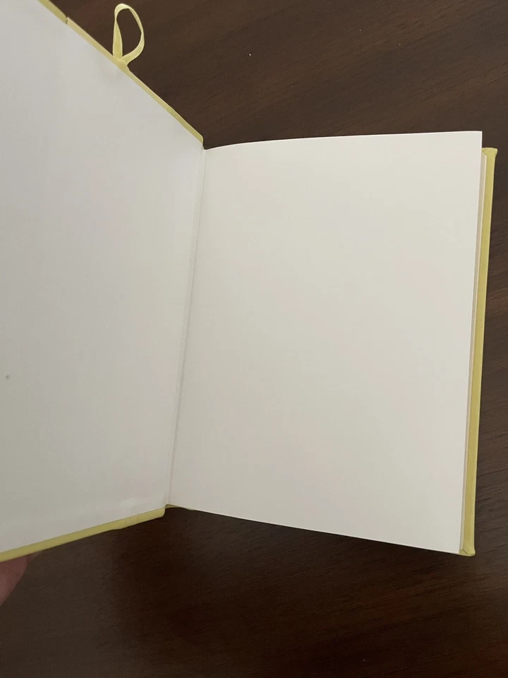 Levenger Yellow Leather Unlined Notebook Journal Sketchbook w/Dust Bag & Box New - Image 2 of 4