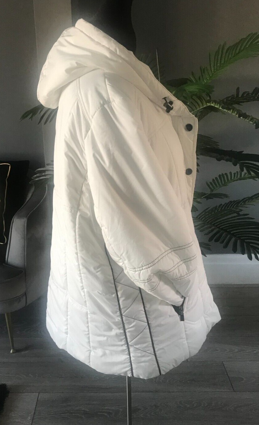 Barely Used Unbranded Ladies Hoody Coat size 20, White eBay