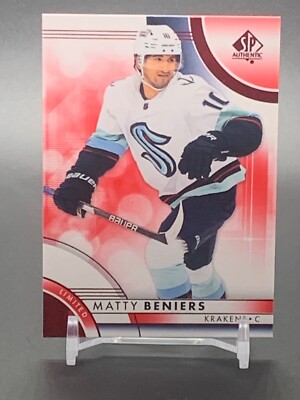 2023-24 SP Authentic Limited Red #14 MATTY BENIERS Seattle Kraken