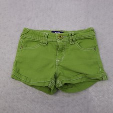 Jolt Shorts Girls 10 Chino Flat Front Medium Wash Denim Jean Green