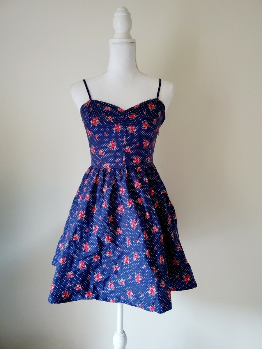 Forever 21 Blue Red White Polka Dot Flower Dress Women Size Small Babydoll | eBay Forever 21 Blue Red White Polka Dot Flower Dress Women Size Small Babydoll | eBay