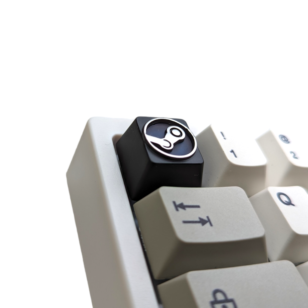 Steam Gamer Shine Through Metal Keycap for Mechanical Keyboards-image