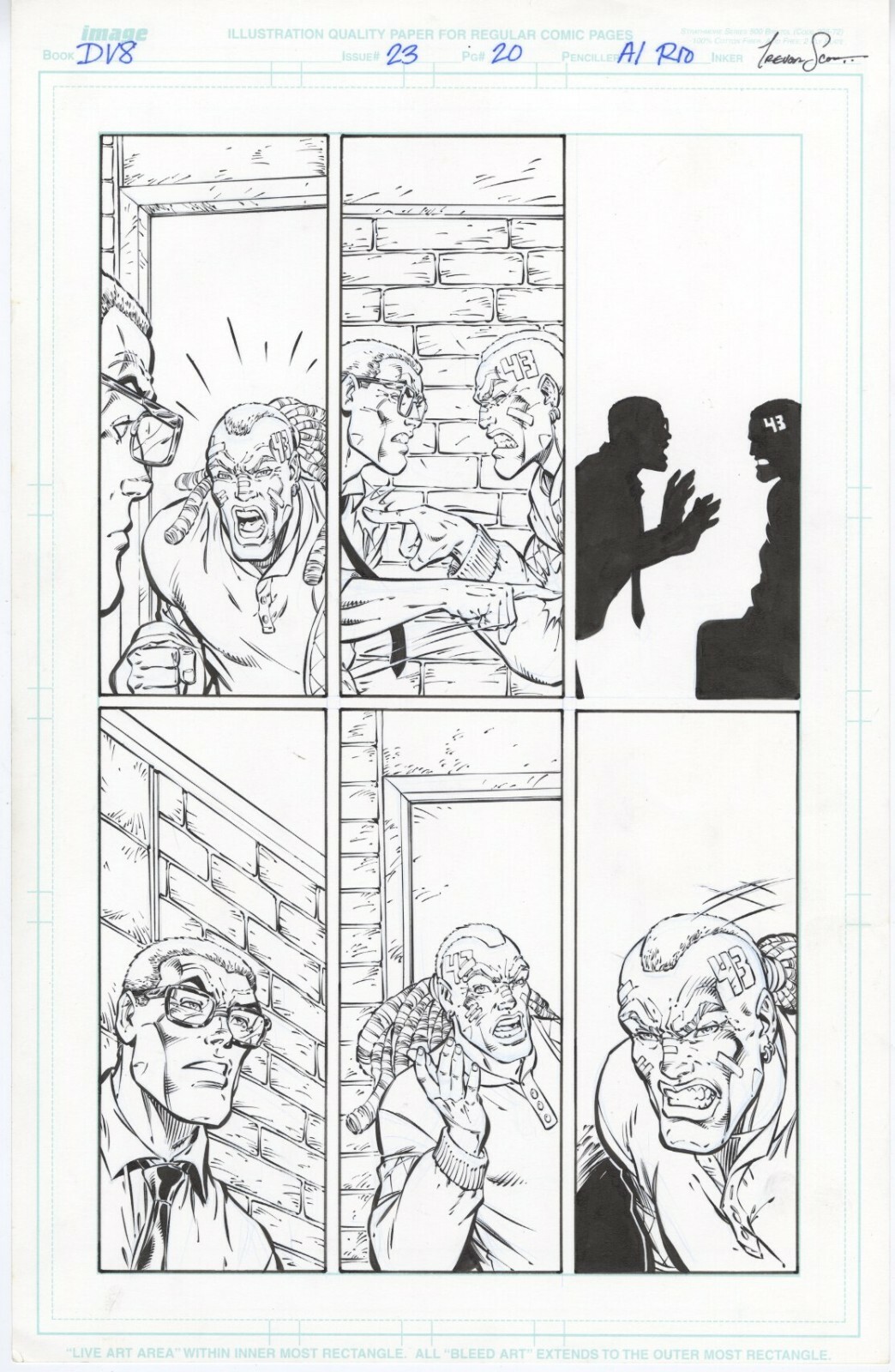 DV8 #23 page 20, Original Comic Art by Al Rio, Wildstorm Comics, 1998 ...