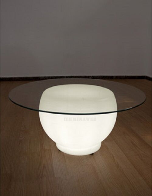 Lampara Mesa Luminosa 40x35cm,con cristal mesa iluminada Luz Jardin bajo consumo