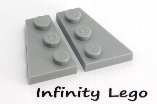 4 Pair LEGO Light Grey Wedge Wing Plate 2x3 Left & Right (43722 43723) 8 Pieces