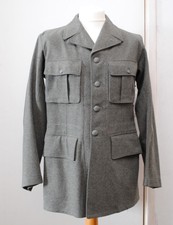 MENS VINTAGE WOOL ARMY MILITARY SWEDISH COAT JACKET TUNIC M39 M58