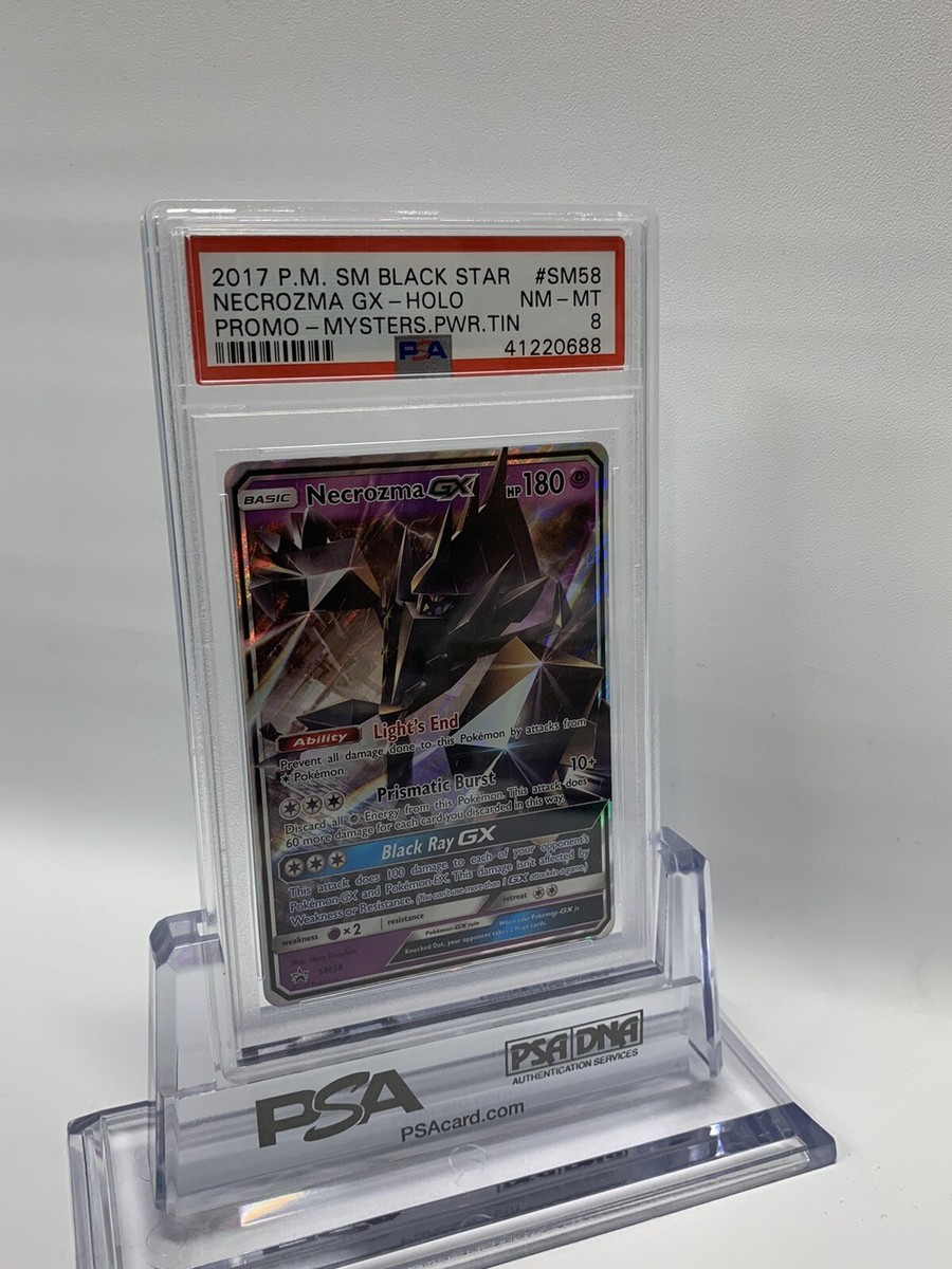 2017 Pokemon SM Black Star Promo #SM58 Necrozma GX-Holo! PSA 8