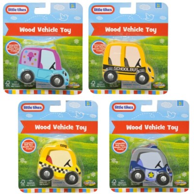 Little Tikes Wood Vehicle Toys for Kids, Compatible Wooden Train Track
