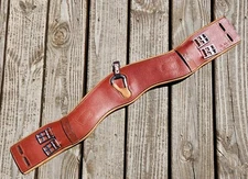 CWD 26" 65cm Chestnut/London Tan Anatomic Padded Dressage Girth w/Elastic - NWOT