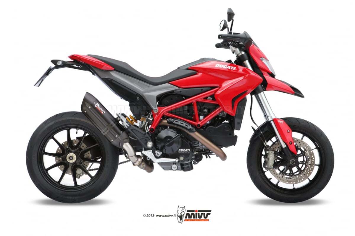 Mivv Exhaust Muffler Suono Black Steel for Ducati Hypermotard 821 2013 > 2015