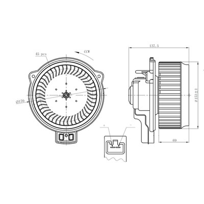 Resistenza Per Ventola Abitacolo NRF 342047 – 12V, 2 Poli, Ricambio Per Riscaldamento/condizionamento