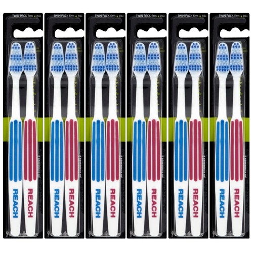 Listerine Reach Interdental Toothbrush Full Firm Twin 6 Pack