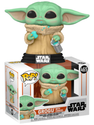 Funko POP #465 Star Wars The Mandalorian Grogu with Cookie Figure
