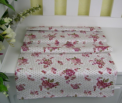 Tischläufer Rosen rosa 130cm x 40cm Tischdecke Mitteldecke Tête à Tête Tischband