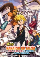 DVD Anime Seven Deadly Sins Season (1-124 End) +2 OVA +4 Movies +SP English Dub