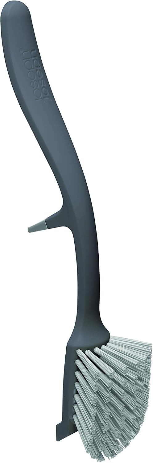 Joseph Joseph Edge Dish Washing Brush with Sink Rest & Scraper – Grey