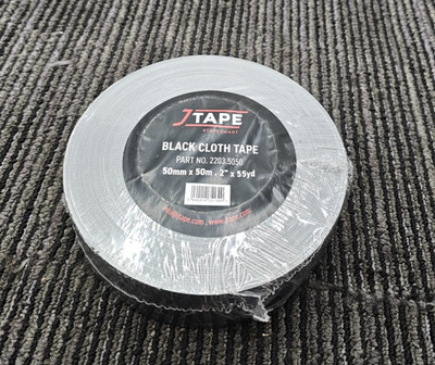 JTAPE 2203.5050 Black Premium Cloth Protection Tape 50mm x 50m / 55yd x 2''