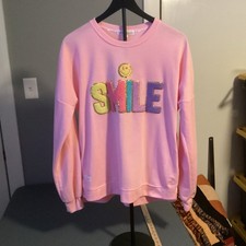 simply southern sweatshirt large 100 cotton pink smile