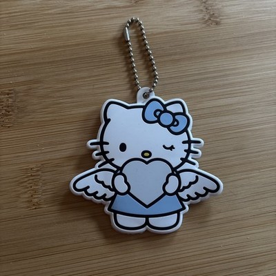 Hello Kitty x Forever 21 Rubber Keychain Baby Light Blue Angel Heart Sanrio