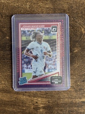 2026 Panini Donruss Road To The World Cup Johan Manzambi Purple Mojo Optic /25