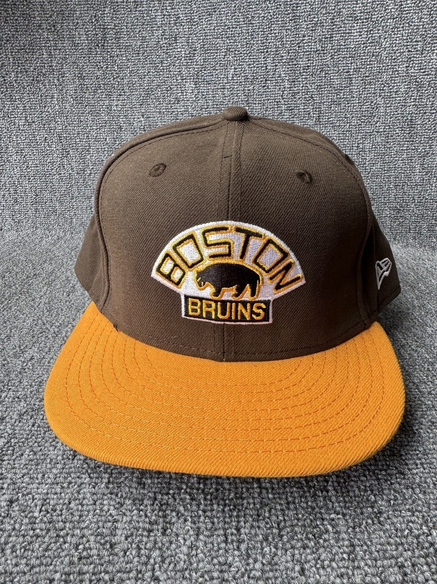 New Era Boston Bruins 59FIFTY Fitted Brown Gold Size 8 NHL Hat