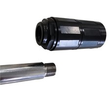 Modular CNC Threaded 1/2x28 Muzzle Brake, Compensator Steel, Black 2.7" Long