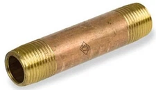 Smith-Cooper 86NI4020020C Close Nipple 2" Red Brass Male Threaded