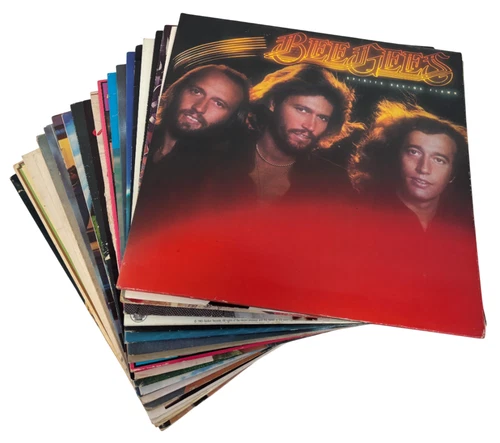 Bundle 20x Vintage Vinyl Records 70s 80s Bee Gees Elton John Boney M - E29 O119