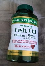 Nature's Bounty Fish Oil 2400mg 1200mg Of Omega-3 90 Ct Exp 10/2027 New Sealed