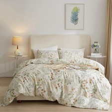 HighBuy Garden Floral Duvet Cover Queen Size Cotton Bedding Comforter Cover S...