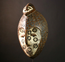 African Tribal Mask Wall Hanging Art Hand Carved Wood Sculpture Home Decor-G3925