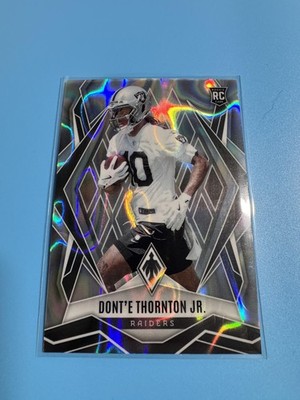 Dont'e Thornton Jr. Las Vegas Raiders Rookie Football Silver Lava Prizm