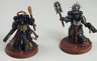 Warhammer 40k Space Marine Primaris Salamander Chaplain x2 *Good Paint*