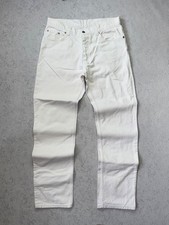 Helmut Lang 00s Vintage Broken Denim White Pant/Jeans